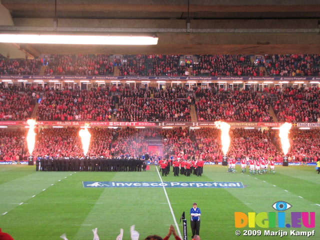 SX10792 Fireworks at Rugby Wales vs Argentina in Millennium Stadium